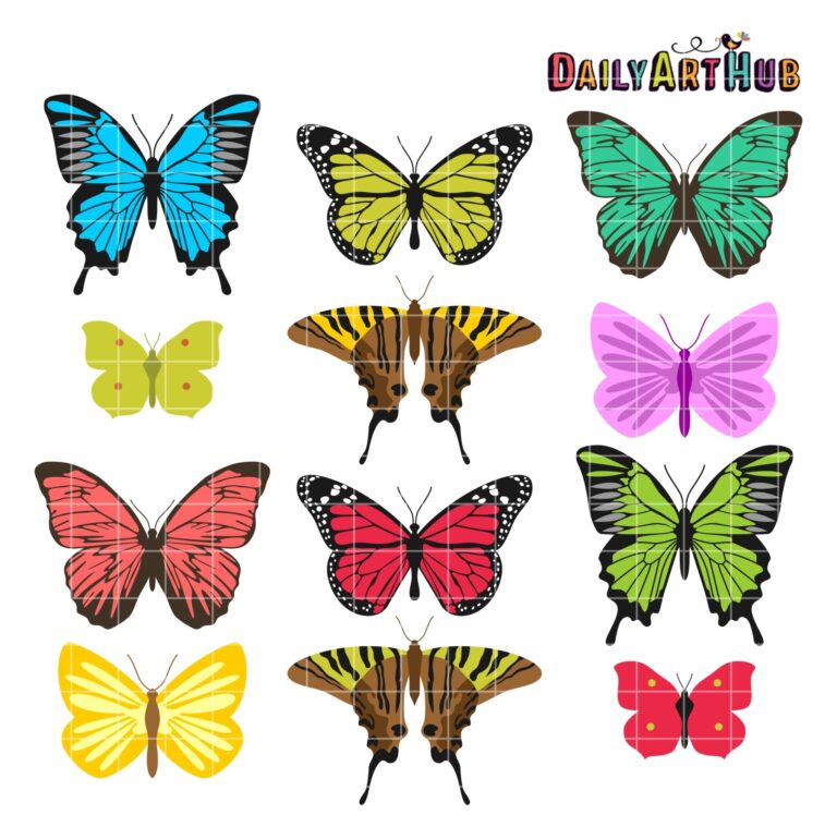 Butterflies Clip Art Set
