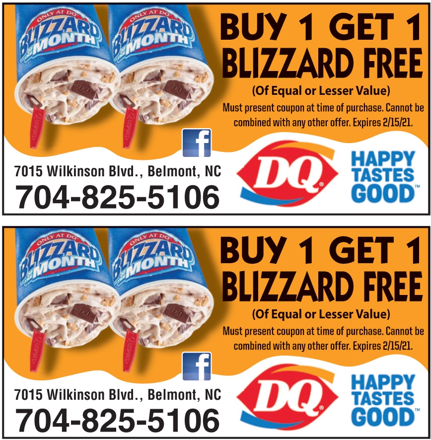 BUY 1 GET 1 BLIZZARD FREE OF EQUAL OR LESSER VALUE Online Printable Coupons USA Local Free Printable Shopping Coupons
