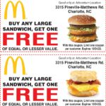 BUY ANY LARGE SANDWICH GET ONE FREE OF EQUAL OR LESSER VALUE 