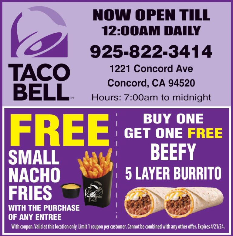 BUY ONE GET ONE FREE BEEFY 5 LAYER BURRITO Online Printable 