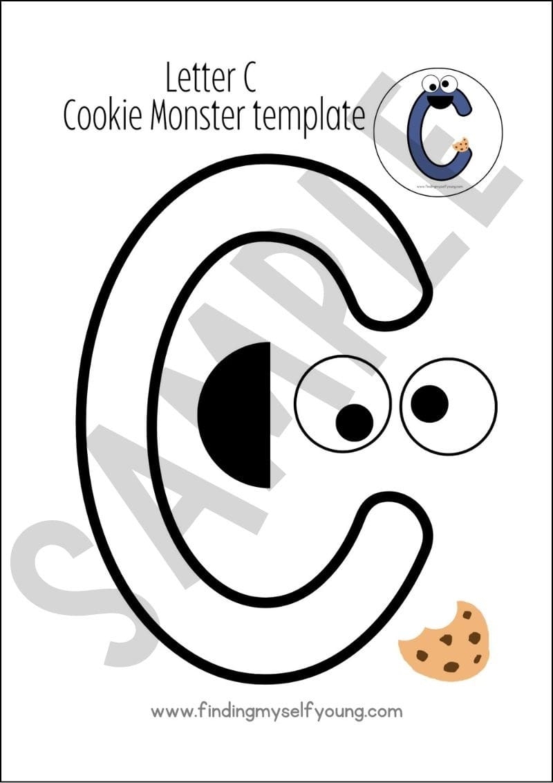 C Is For Cookie Monster Letter C Craft Finding Myself Young