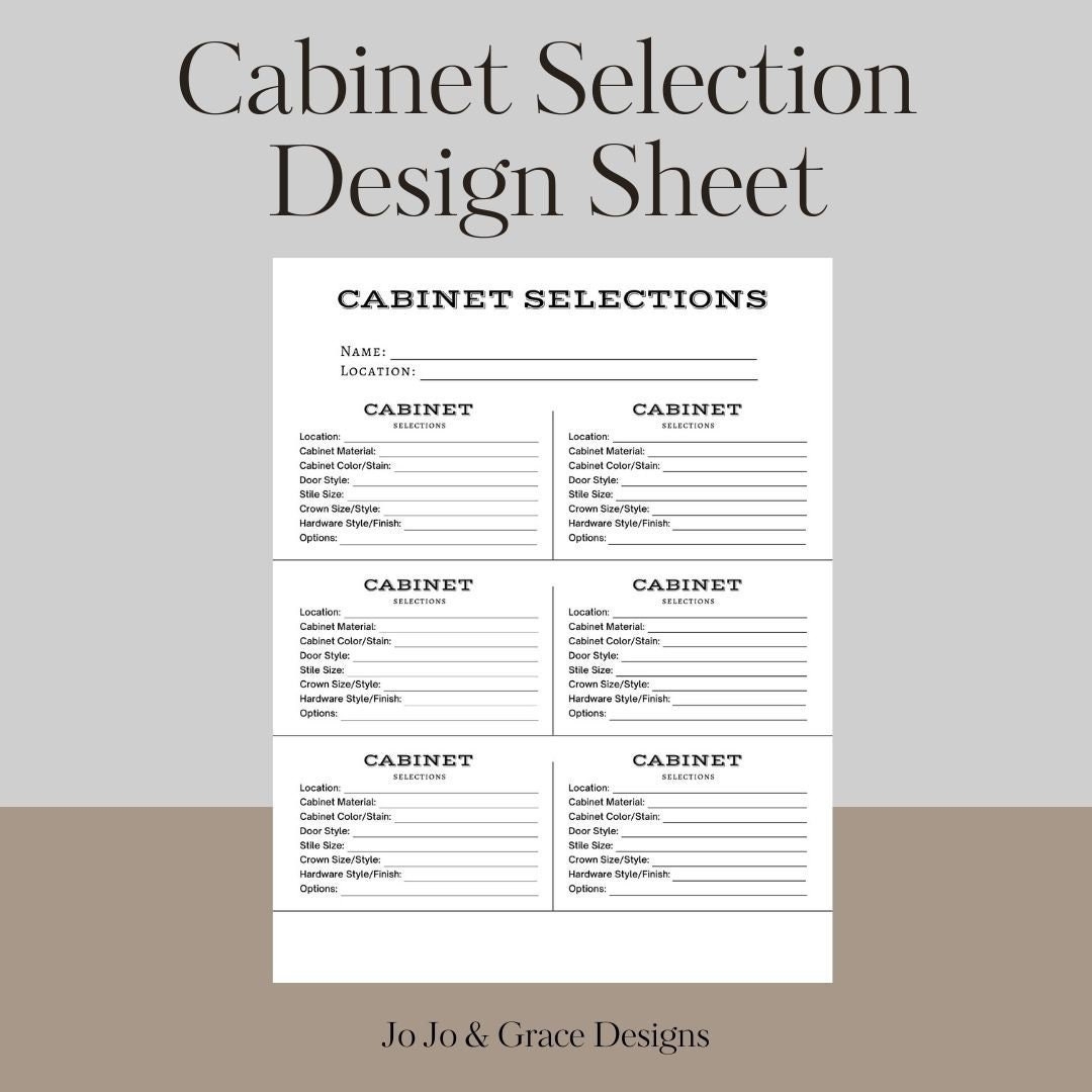 printable kitchen cabinet templates