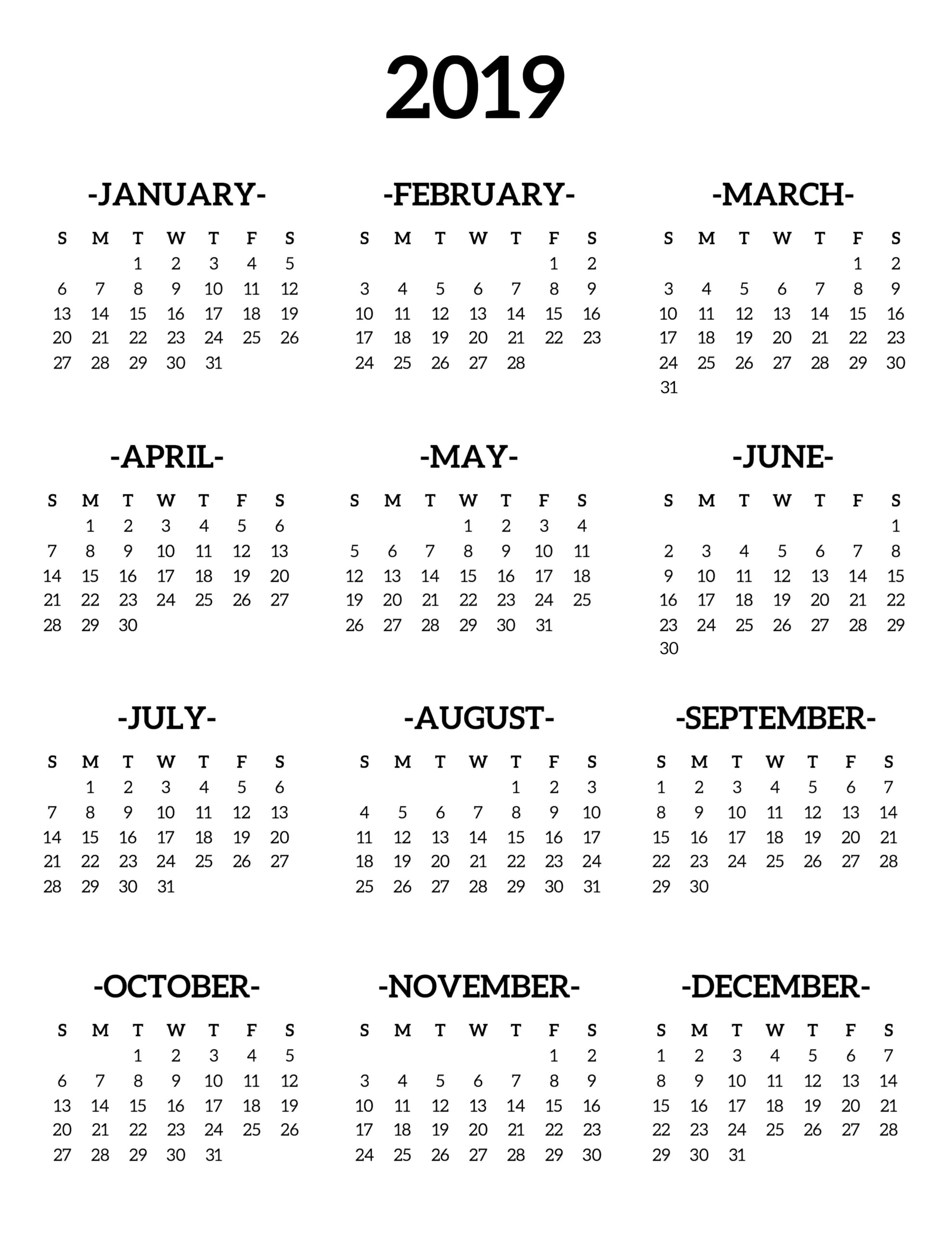 free printable planner pages 2019
