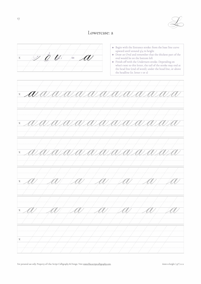 Calligraphy Worksheets And Other Resources Lilac Script Calligraphy U0026 Engraving