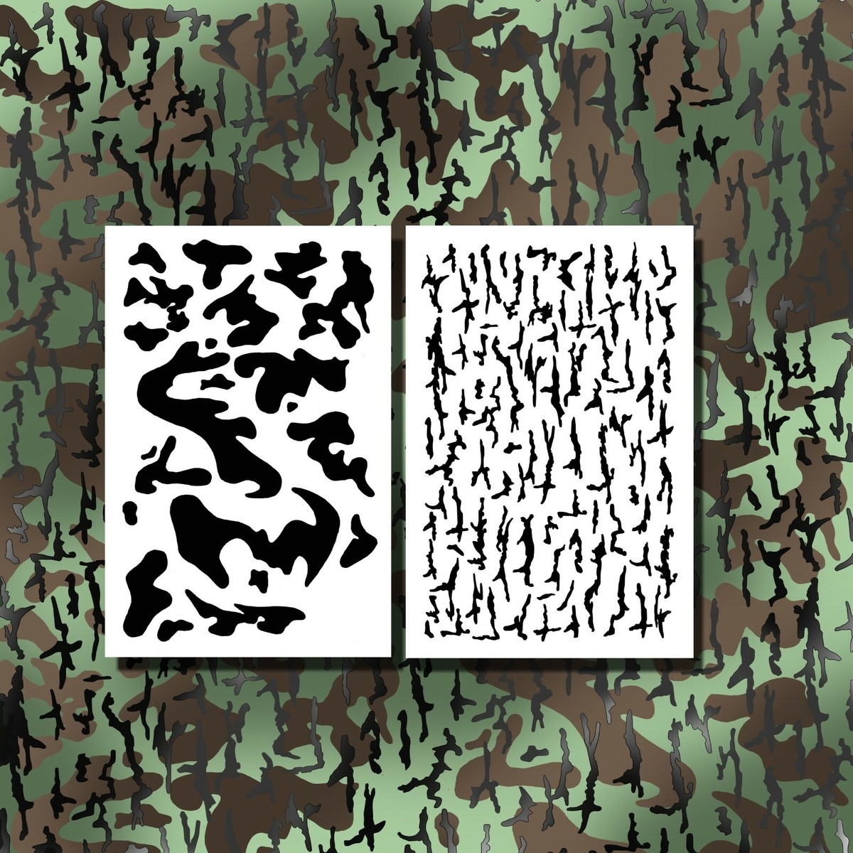 free printable simple camo stencil