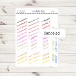 CANCELED STICKERS 1044 Planner Stickers Rescheduled Sticker Not Today Stickers Decorative Stickers Erin Condren Cancel Stickers Etsy