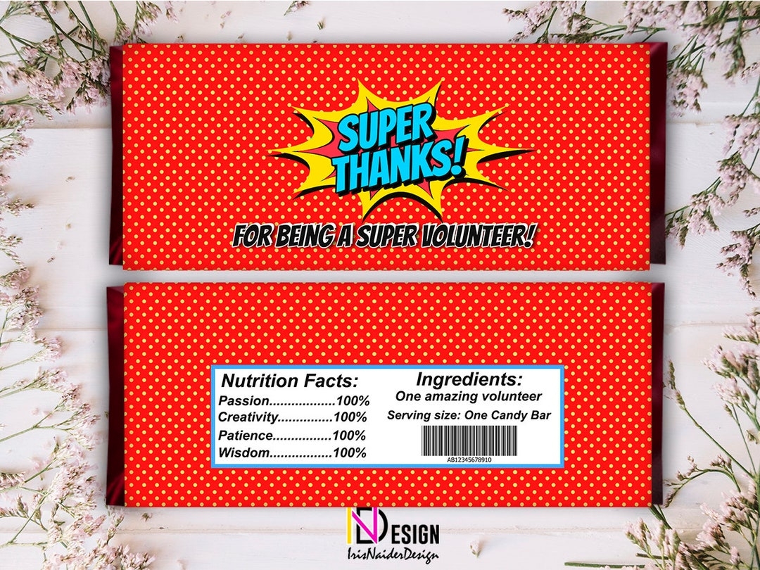 free superman candy bar wrapper printable