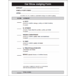 Car Show Judging Form Download
