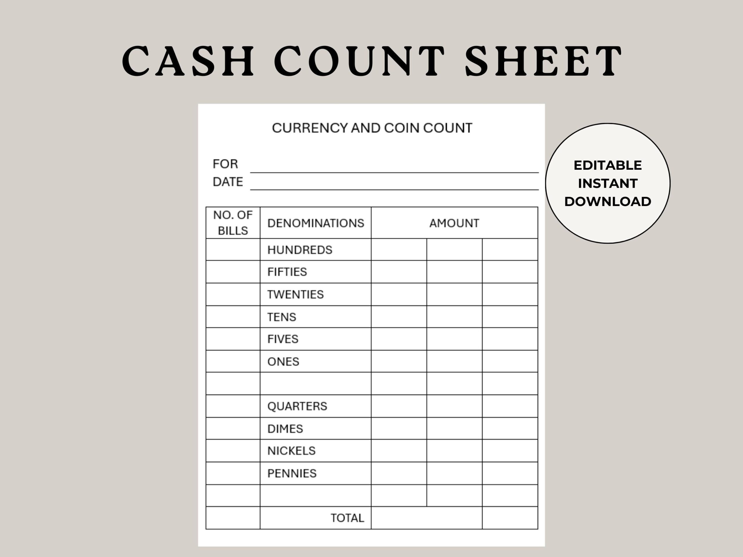 Cash Count Sheet Cash Count Form Cash Drawer Sheets Closing Cash Count Opening Cash Daily Cash Count Cash Drawer Count Bill Breakdown Etsy UK Cash Count Sheet Cash Count Form Cash Drawer Sheets Closing Cash Count Opening Cash Daily Cash Count Cash Drawer Count Bill Breakdown Etsy UK