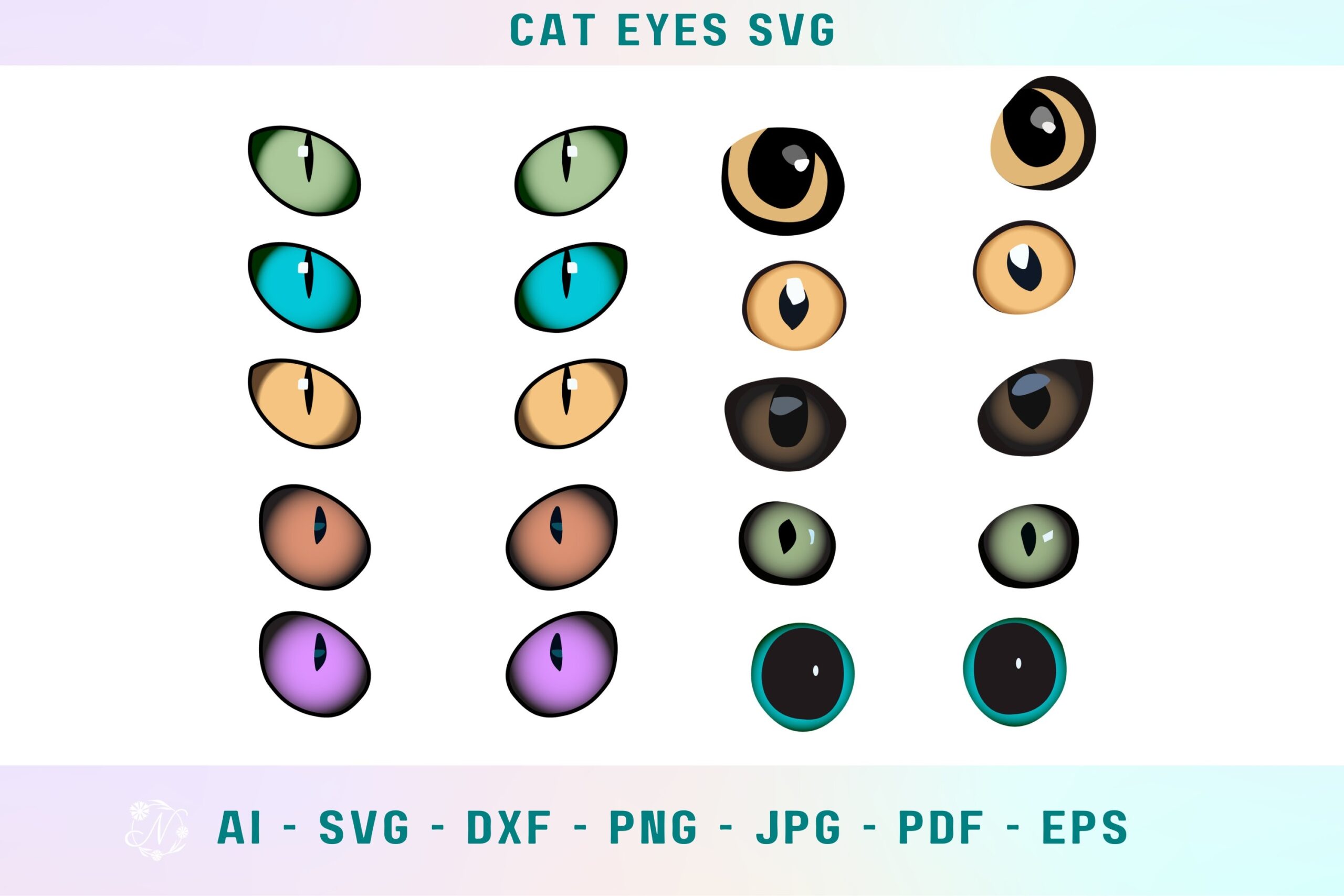 Cat Eyes Svg Cat Eyes 10 Svg Bundle Worksheets Library