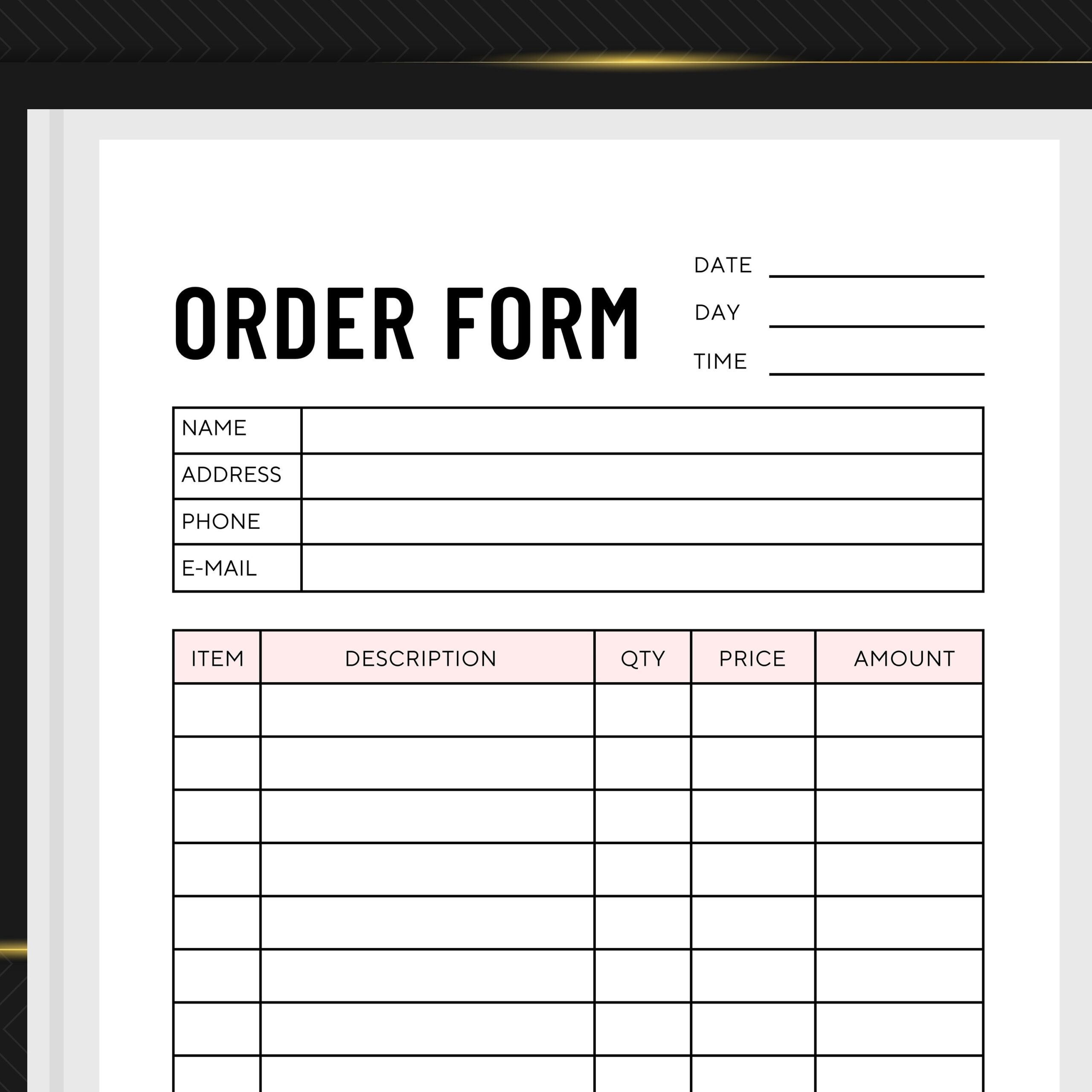 Catering Order Form Delivery Order Form Restaurant Custom Order Catering Service Food Delivery Order Editable Order Form 8 5x11 Etsy Australia