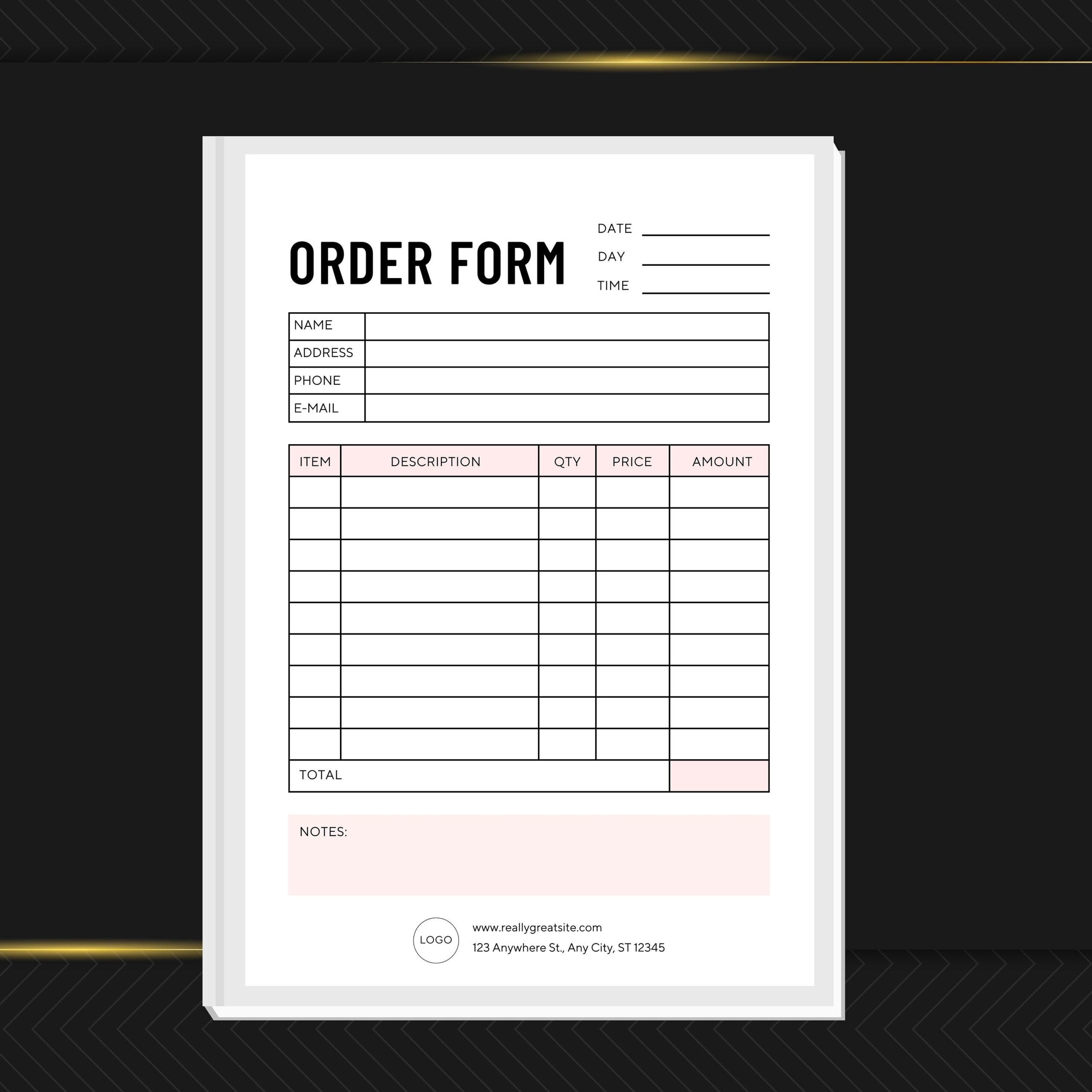Catering Order Form Delivery Order Form Restaurant Custom Order Catering Service Food Delivery Order Editable Order Form 8 5x11 Etsy UK