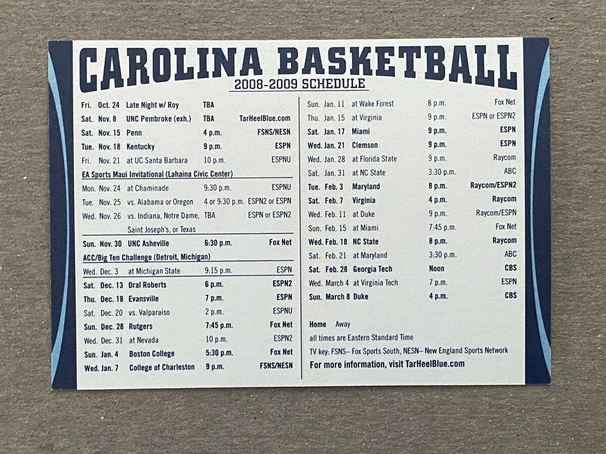 unc basketball schedule printable unc basketball schedule printable