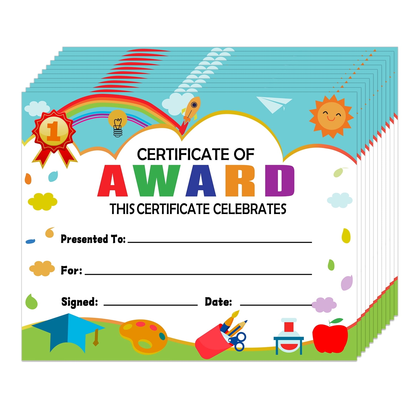 Certificates Of Achievement WaaHome 30pcs Preschool 8 x10 Graduation Certificates For Kids