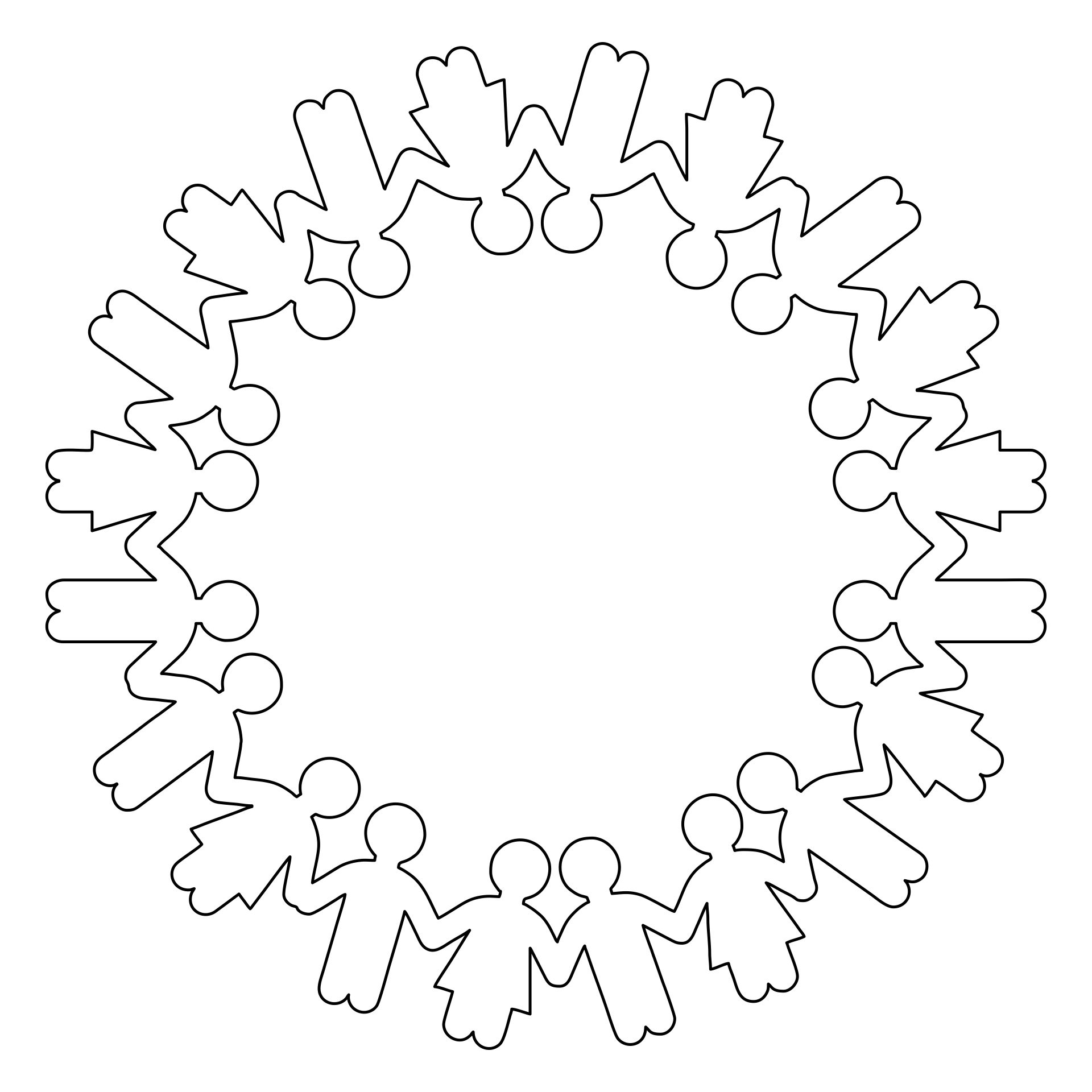 paper doll chain printable