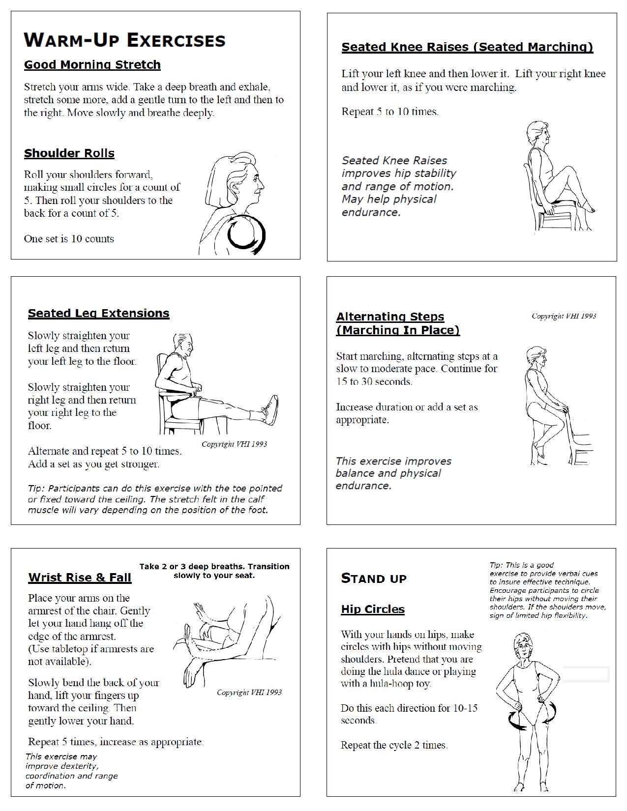 printable weight lift exercise chart for seniors