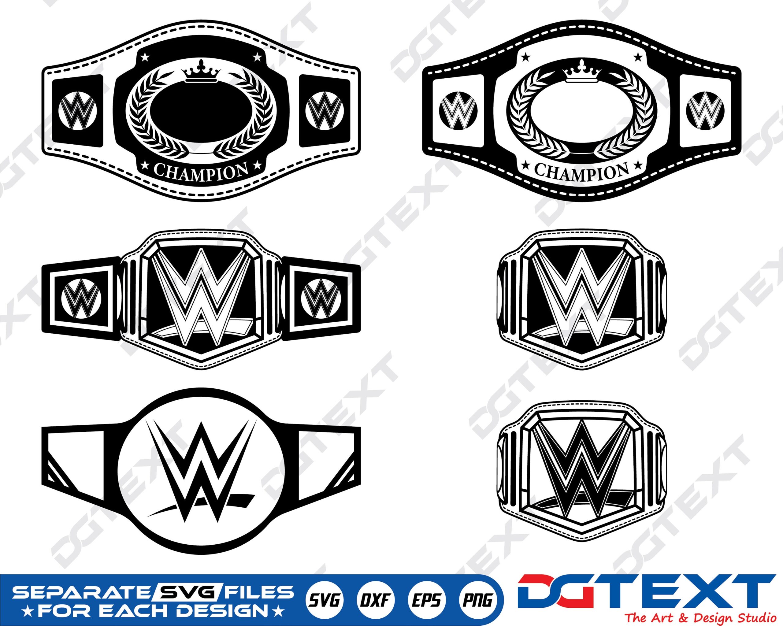 Championship Belt SVG Championship Belt Vector Silhouette 