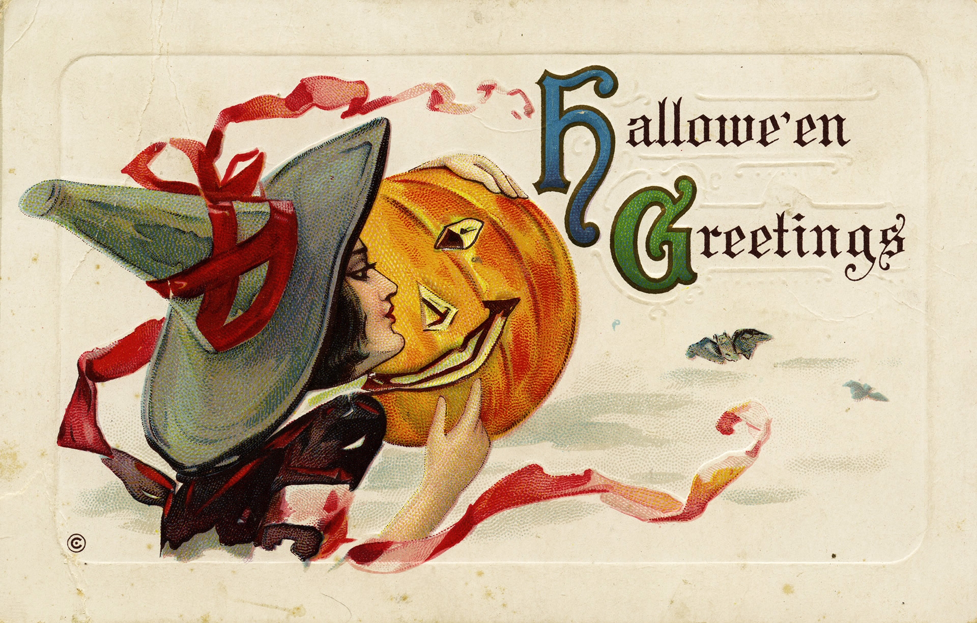vintage printable halloween postcards