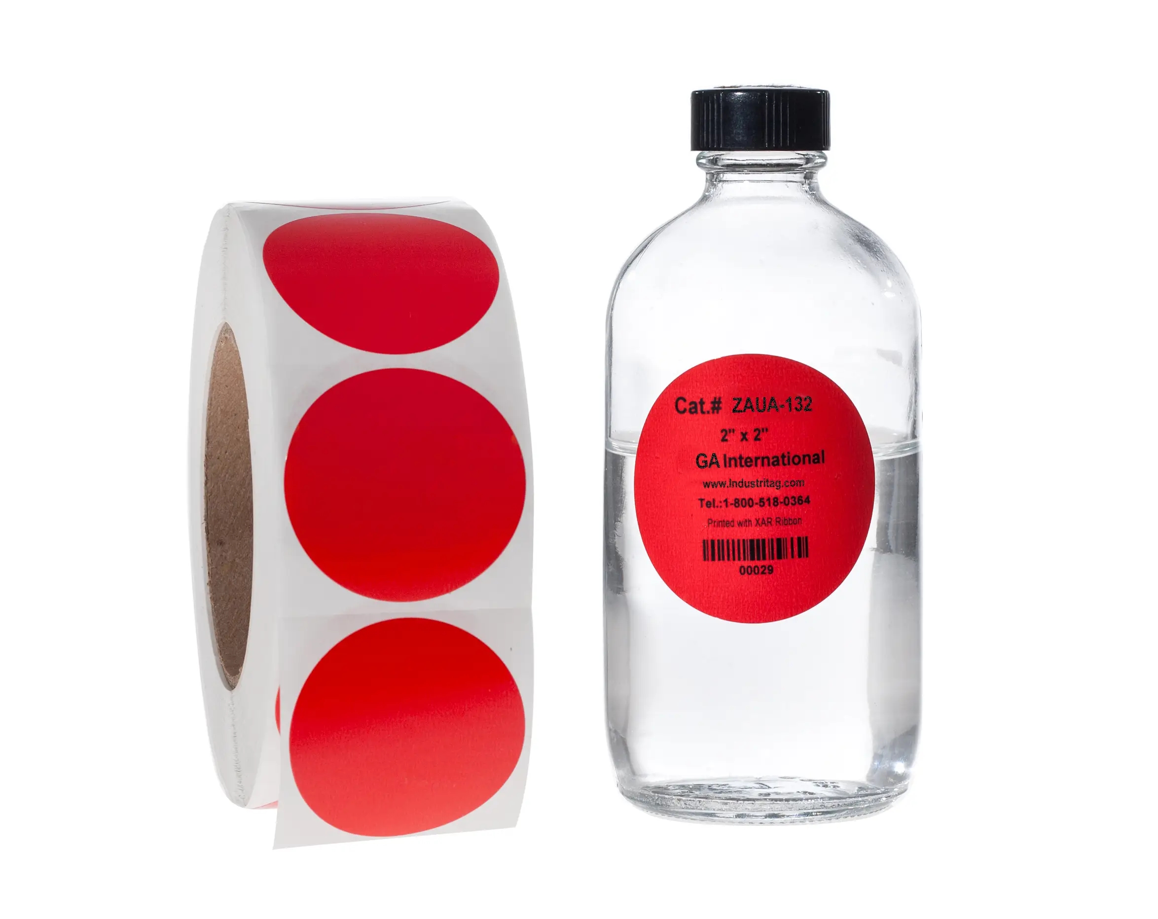 Chemical Resistant Color Labels Permanent 2 Circle ZAUA 132 IndustriTAG By GA International