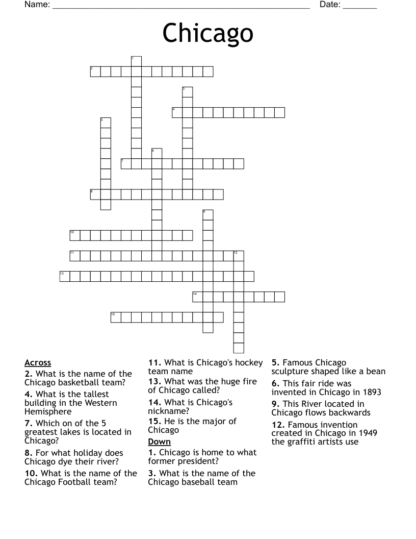 Chicago Crossword WordMint