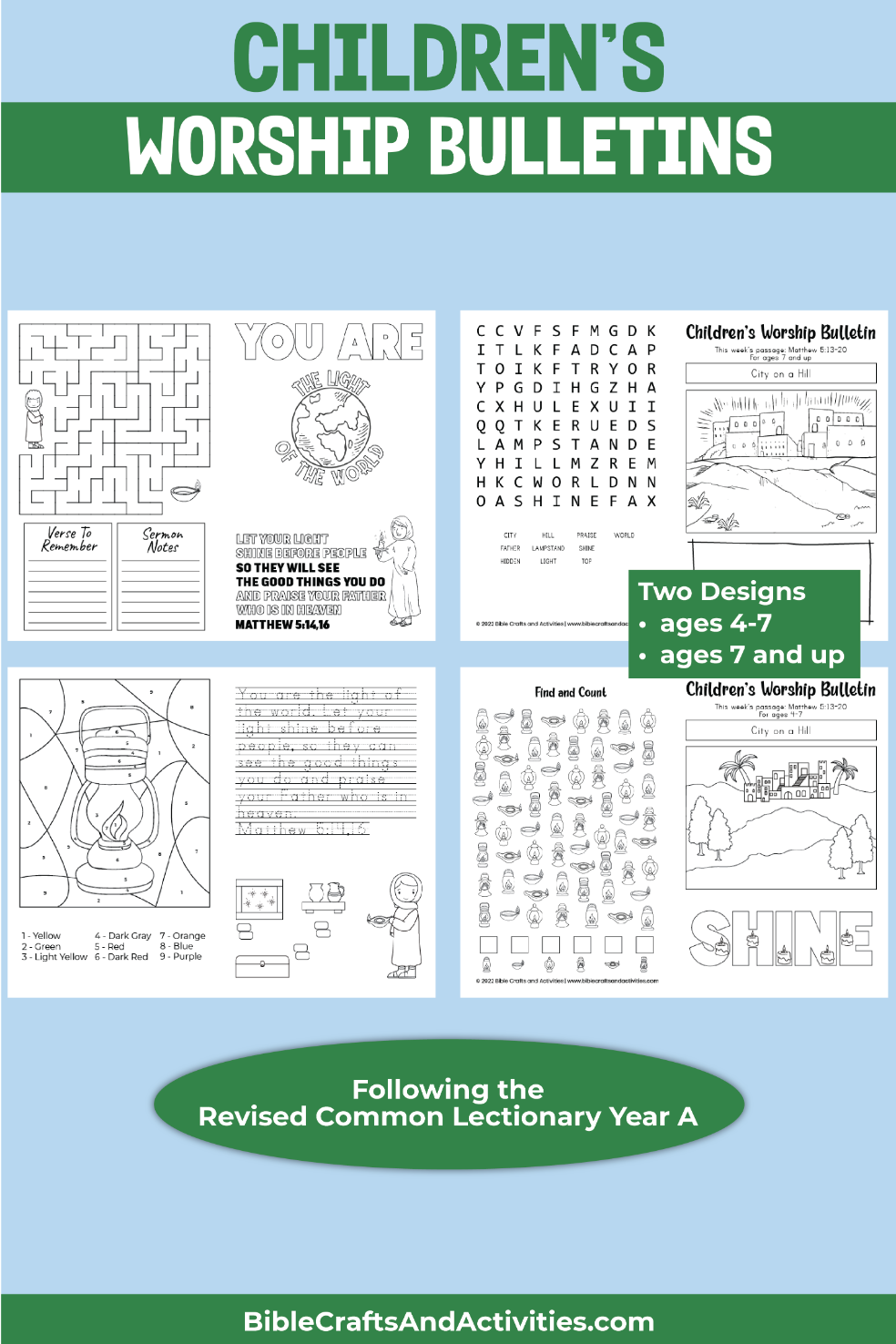 Children s Bulletins And Activity Pages Bible Crafts And Activities