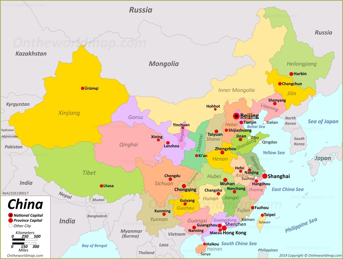 China Map Detailed Maps Of People s Republic Of China