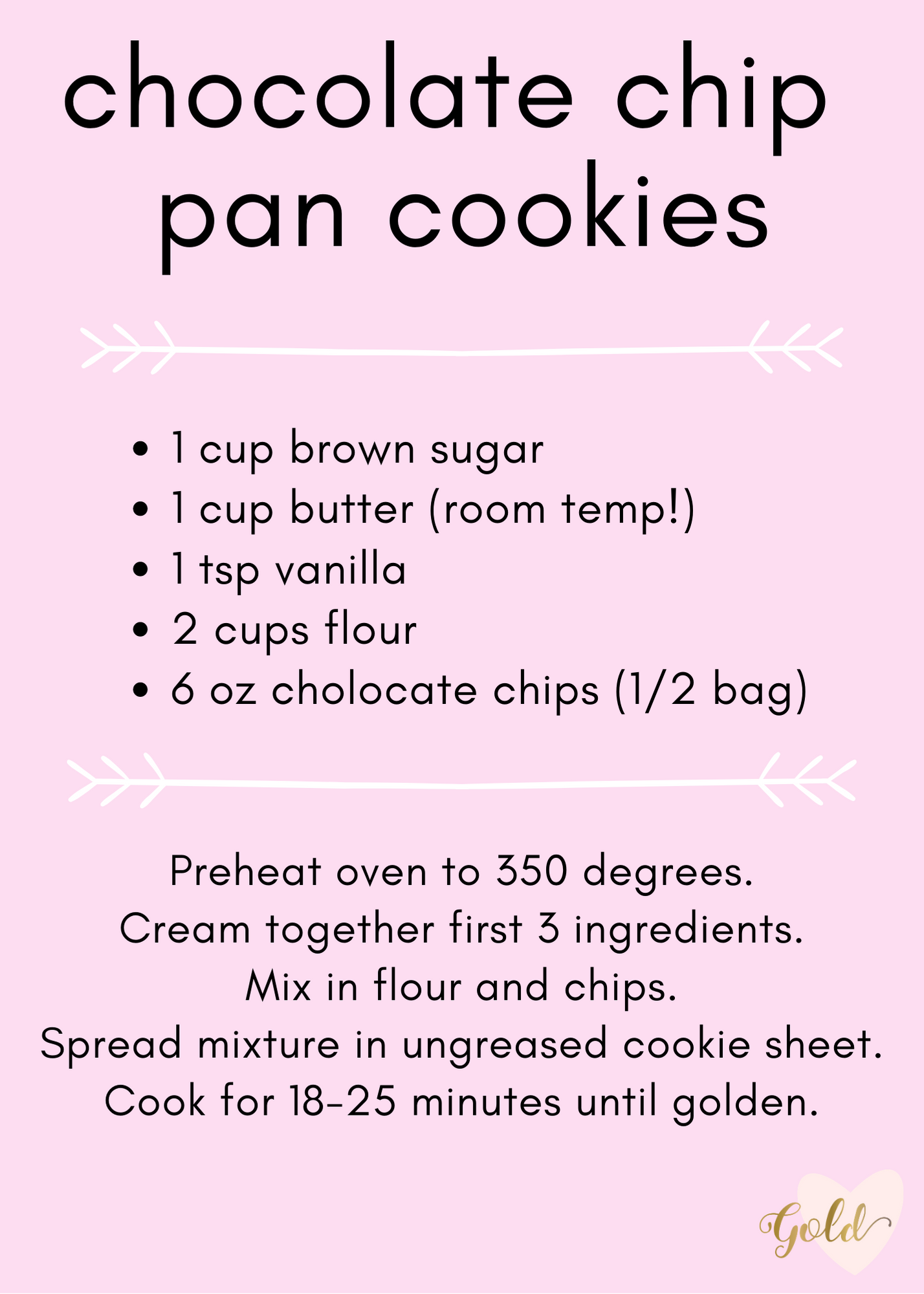 Chocolate Chip Pan Cookies Find Your Gold Home Organizing Chocolate Chip Pan Cookies Find Your Gold Home Organizing