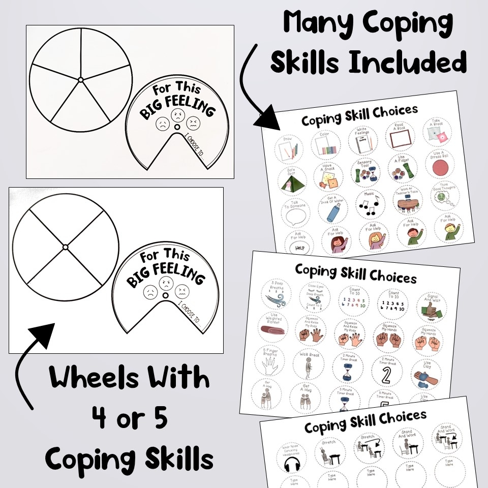 Choice Wheel Bundle Conflict Resolution U0026 Coping Personalized Strategies Made By Teachers