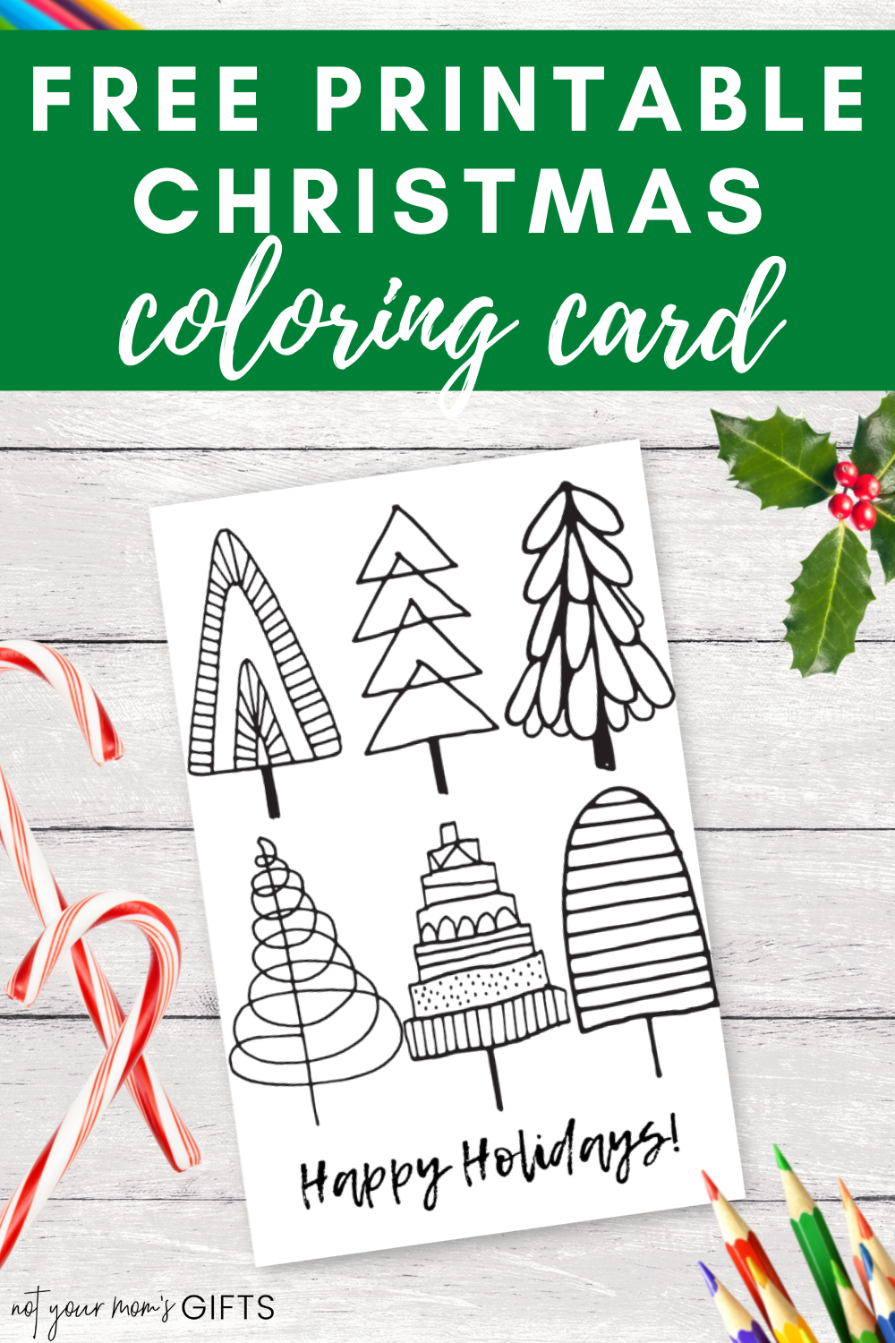 printable holiday cards to color