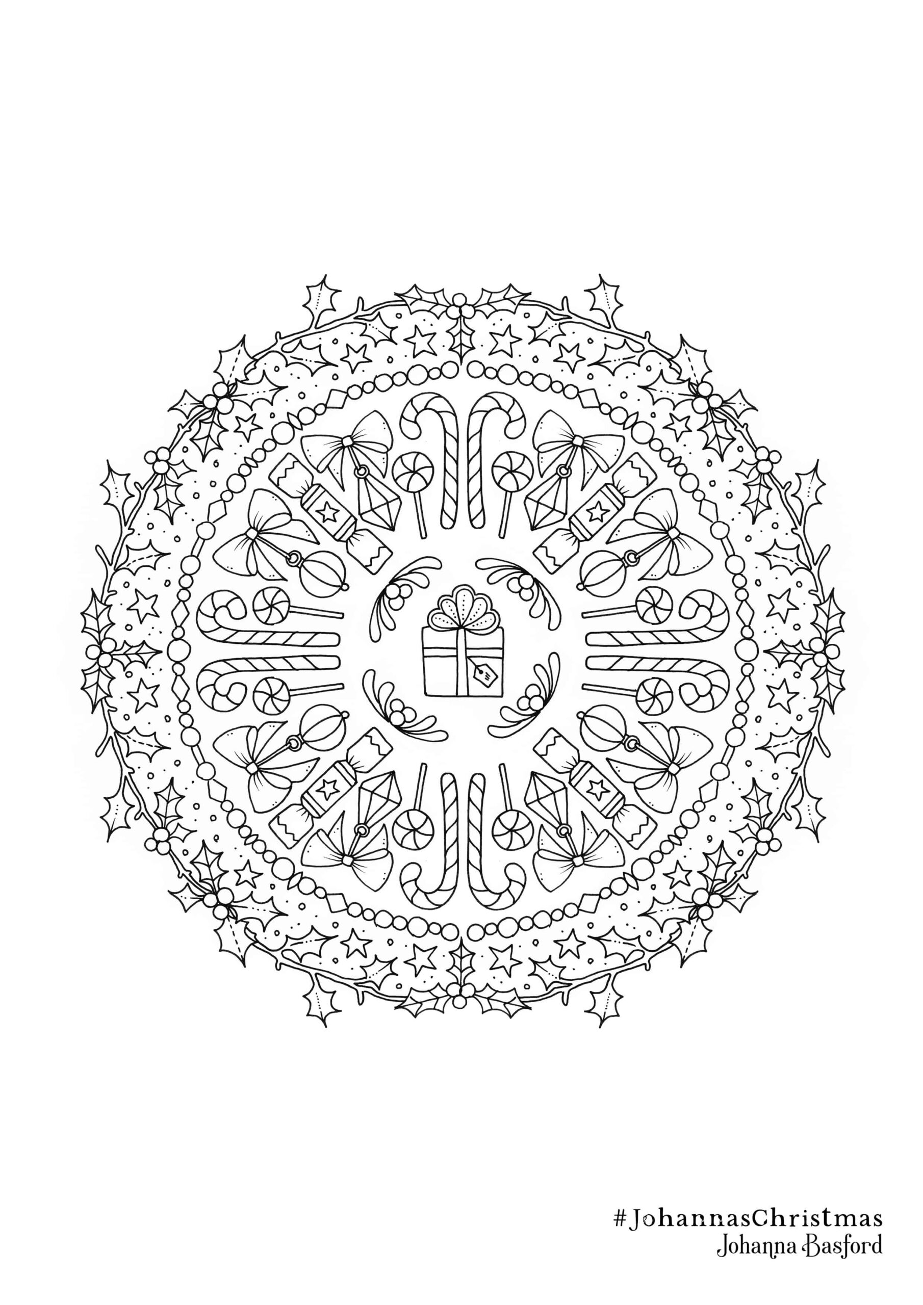 Christmas Colouring Downloads Johanna Basford Illustrator 