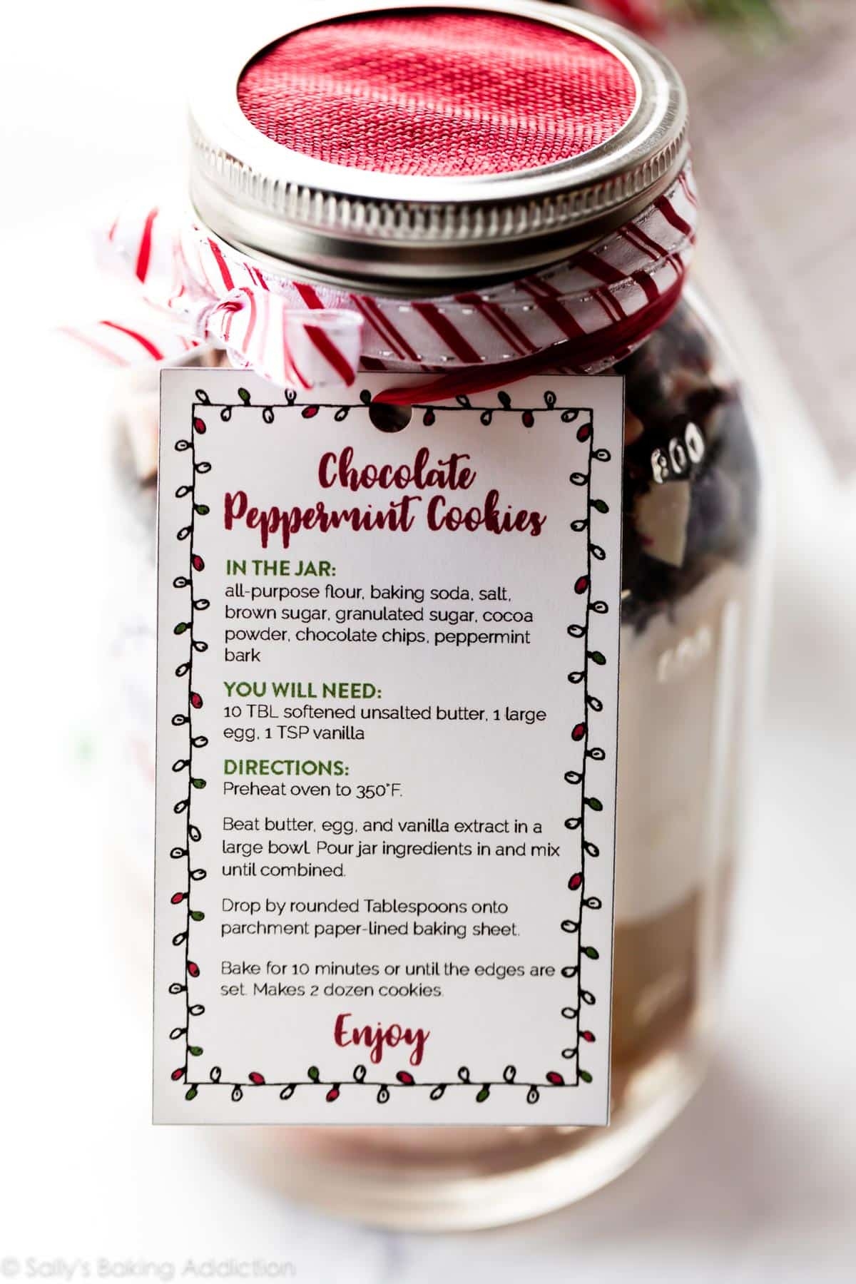 Christmas Cookies In A Jar U0026 Free Printable Sally s Baking