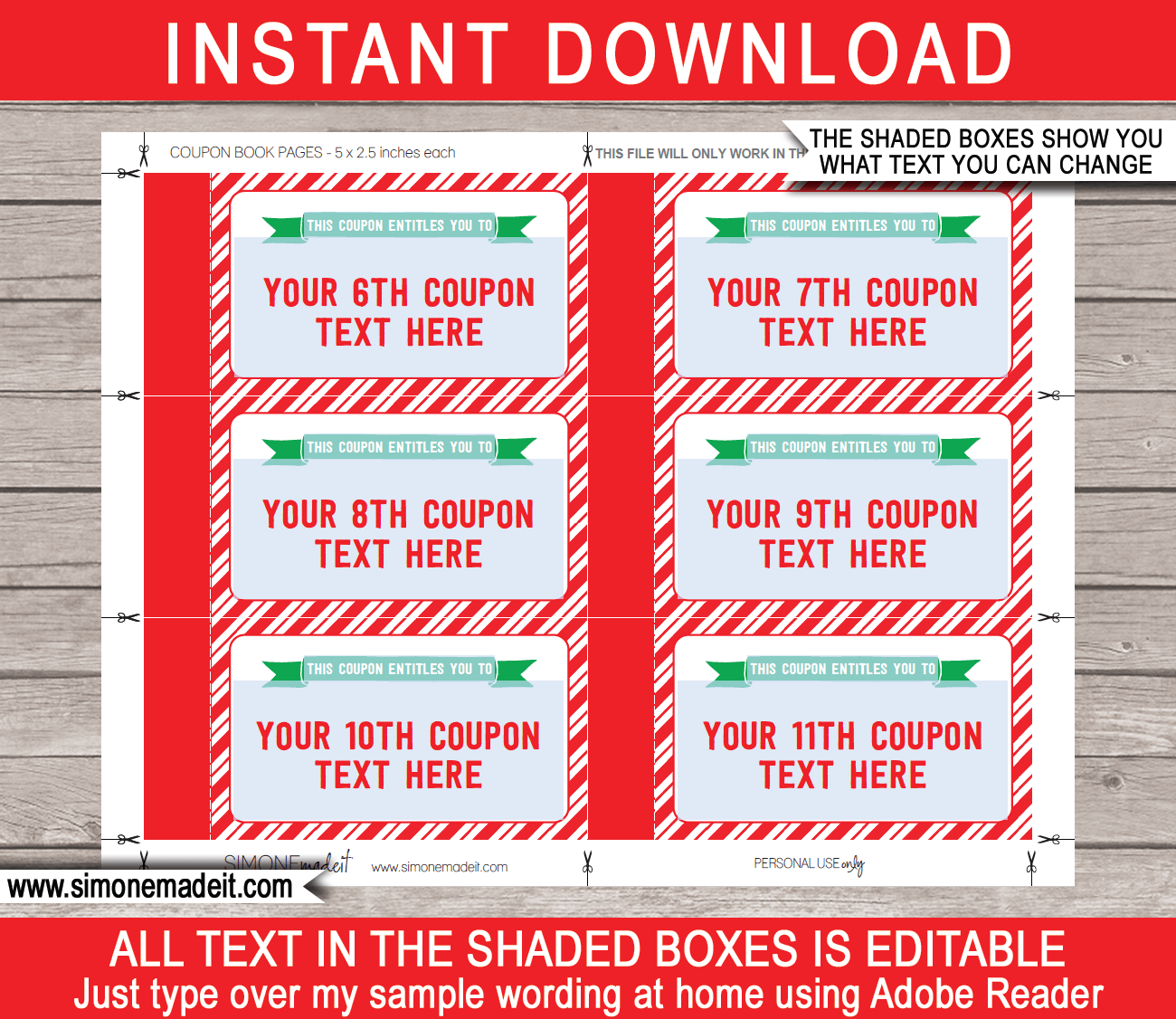 Christmas Coupon Book