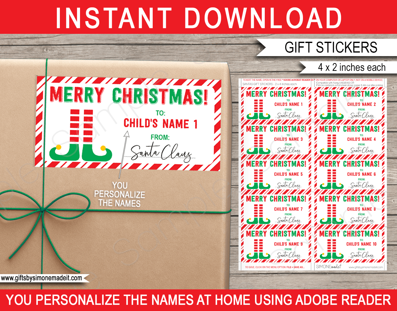 free printable gift tags template