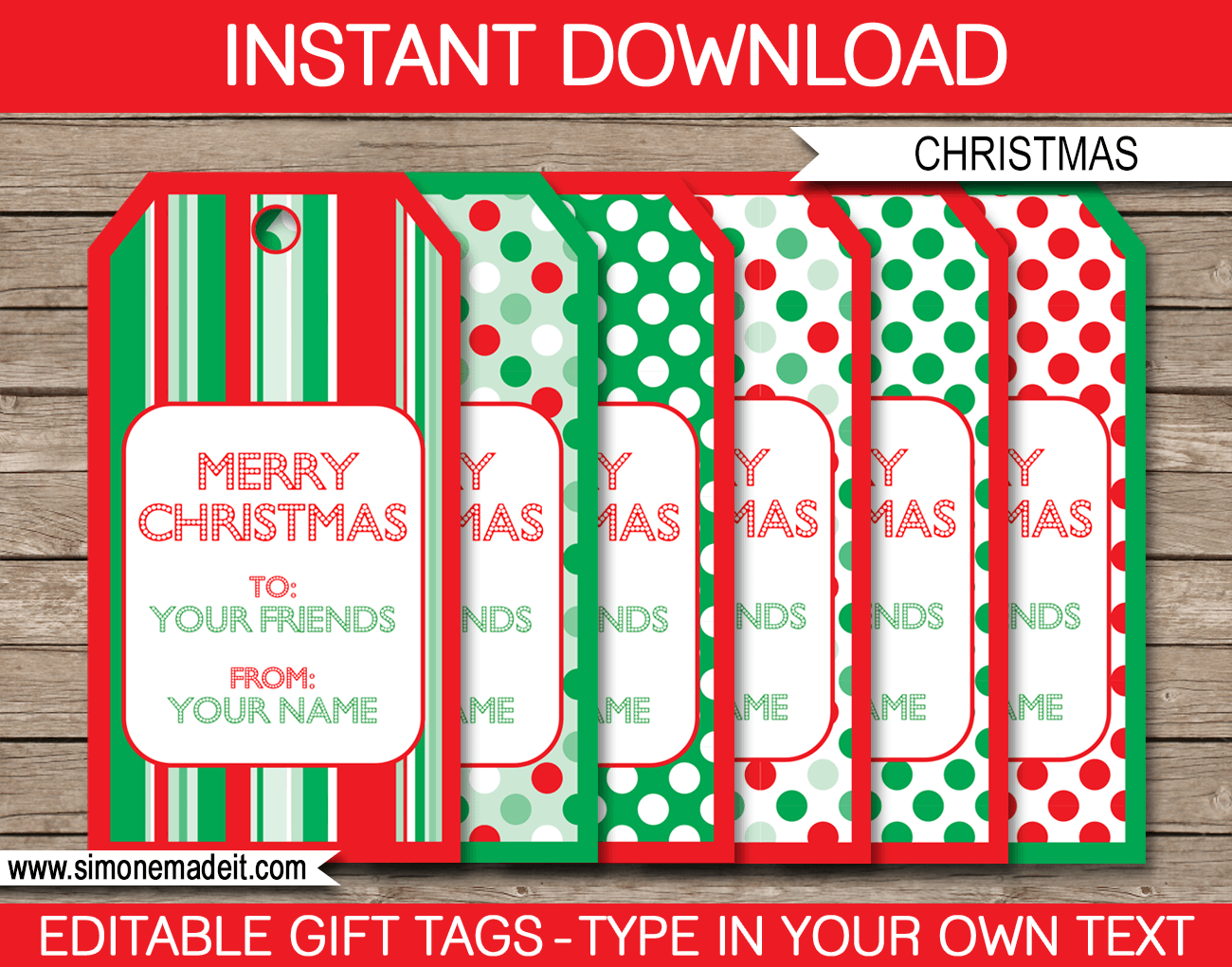 free printable gift tag templates