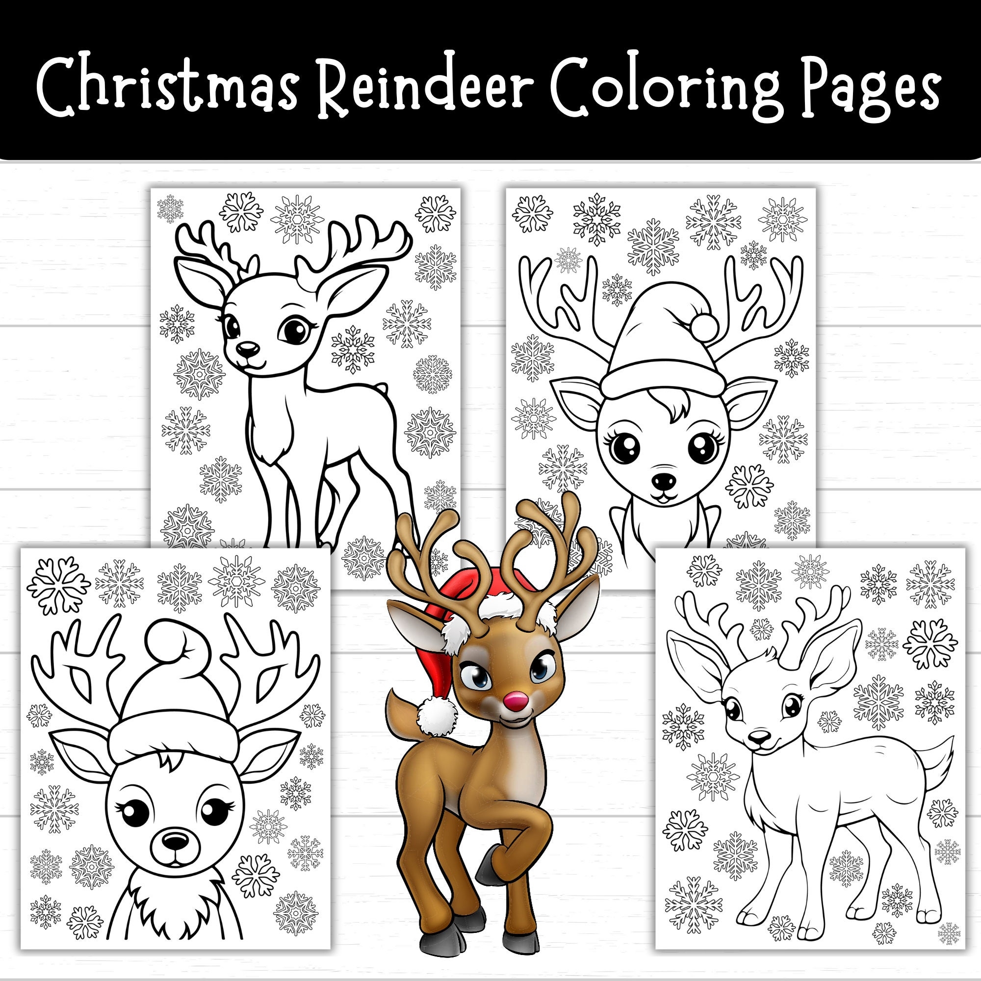 reindeer printable coloring pages