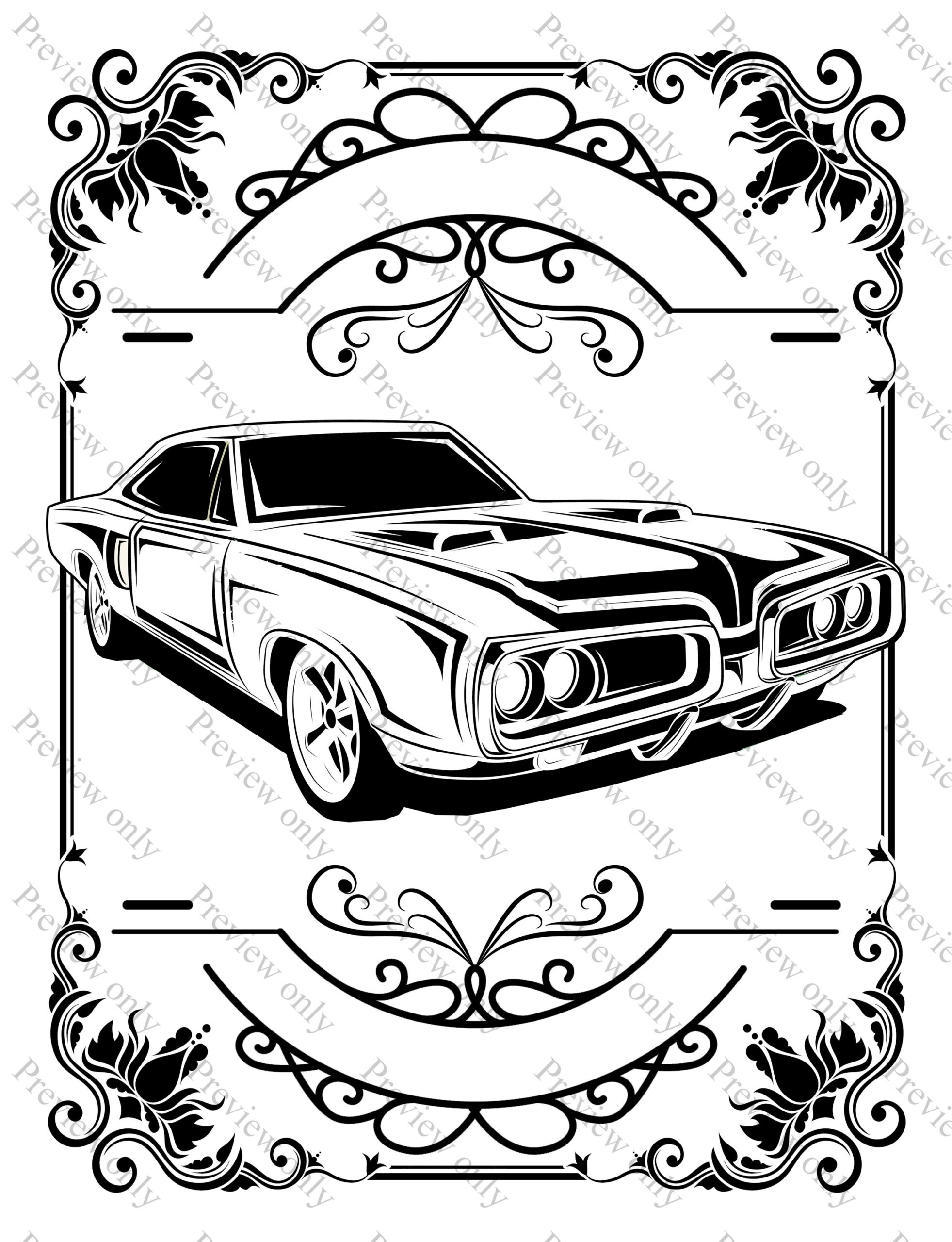 Classic Cars Coloring Pages 3 Pack Print And Color Vehicles Automobiles Vintage Muscle Hot Rods Etsy Australia