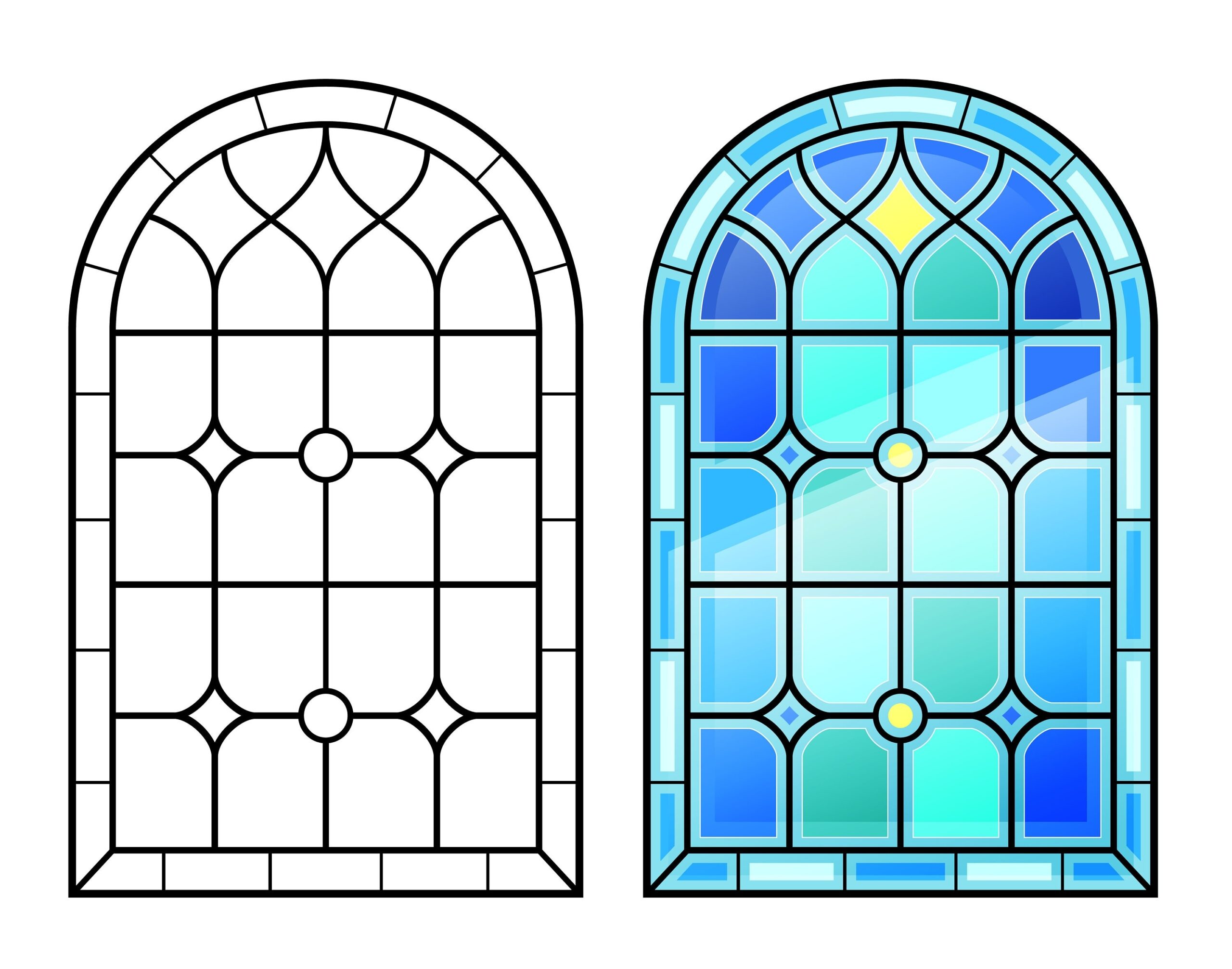 Classical Window Set Palace Arch Window Png Svg Eps Pdf 