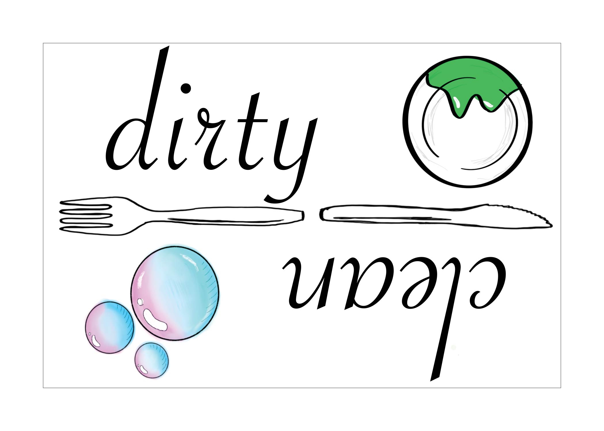 Clean Or Dirty Dishwasher Magnet Sign