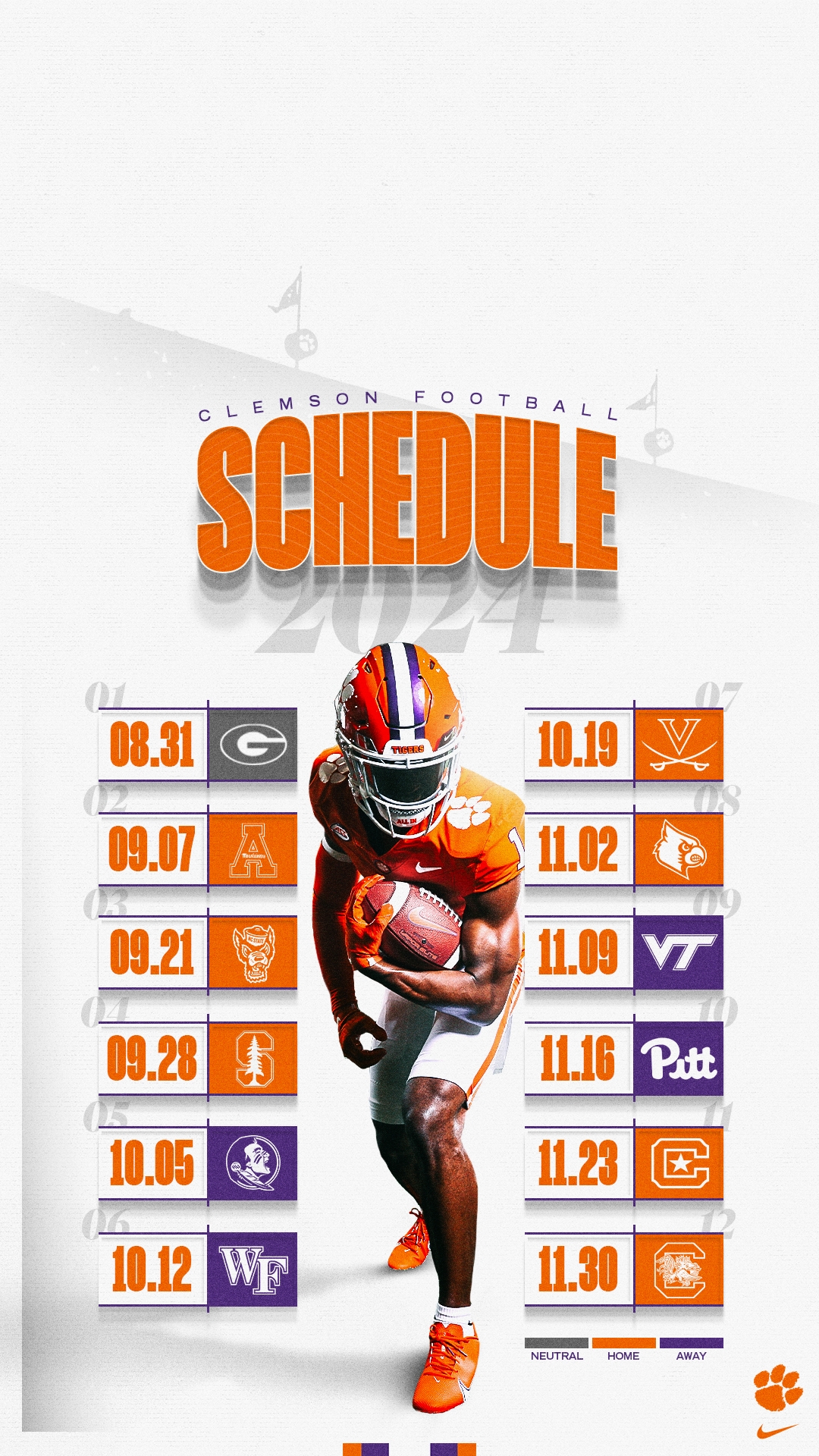 Clemson Announces 2024 Football Schedule Clemson Tigers Official 