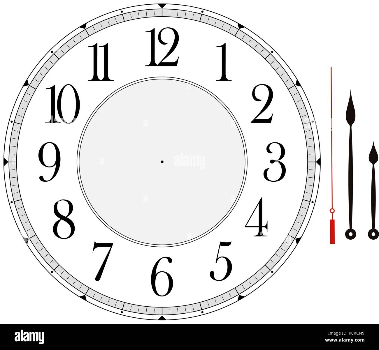 free printable clock face with hands