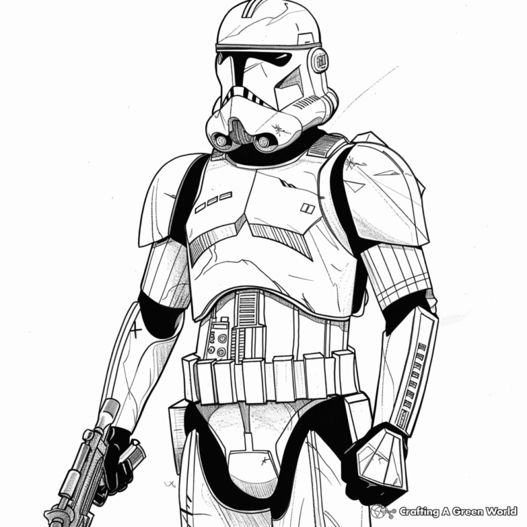 Clone Trooper Coloring Pages Free U0026 Printable 