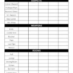 Clue Score Sheet Download Print PDF File
