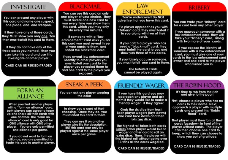 Clued In Murder Mystery Scavenger Hunt Printable Party Game