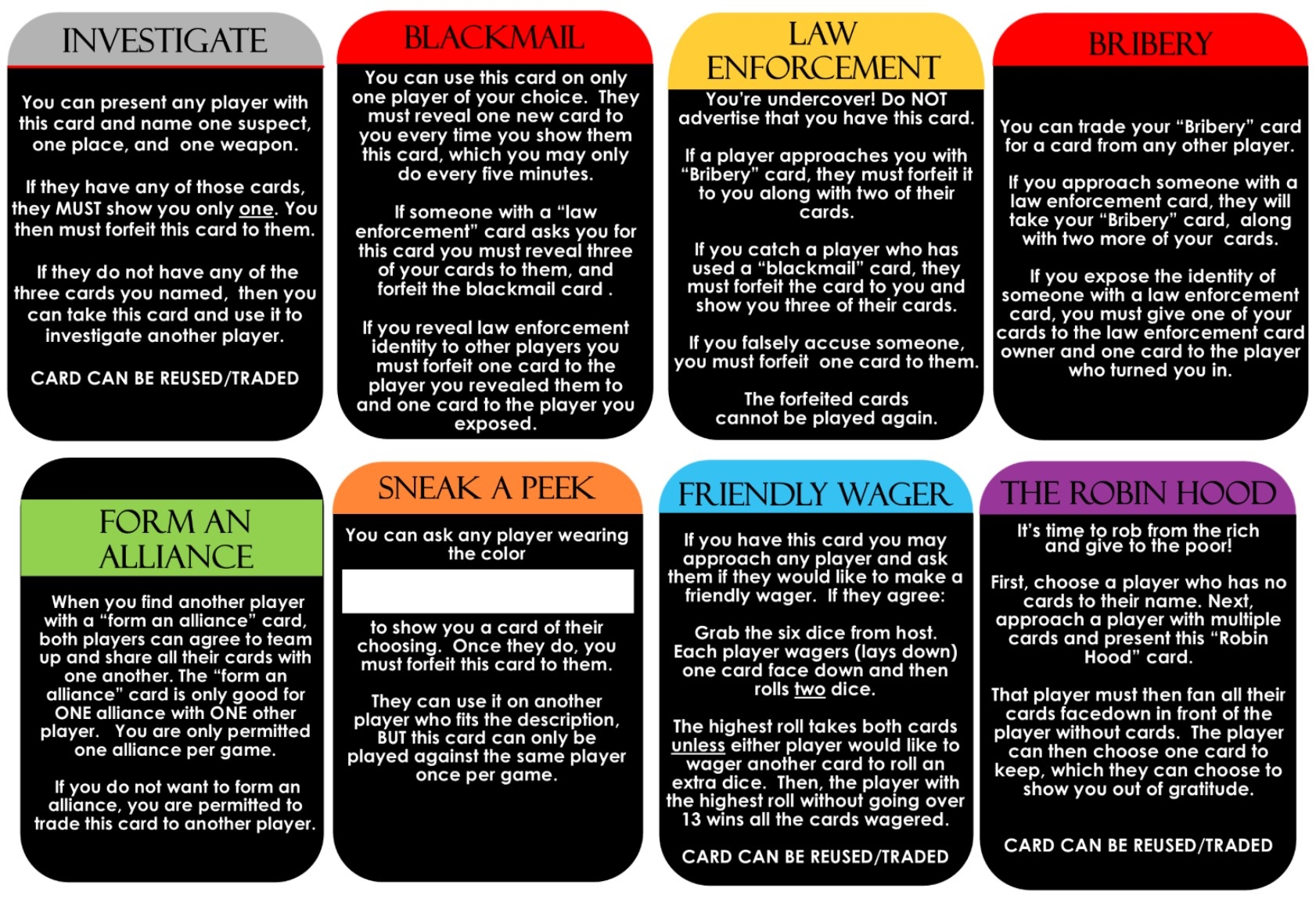 Clued In Murder Mystery Scavenger Hunt Printable Party Game 