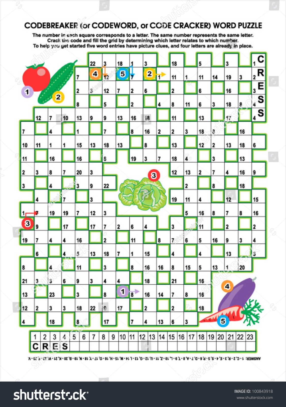 Codebreaker Codeword Code Cracker Word Puzzle Stock Vector Codebreaker Codeword Code Cracker Word Puzzle Stock Vector