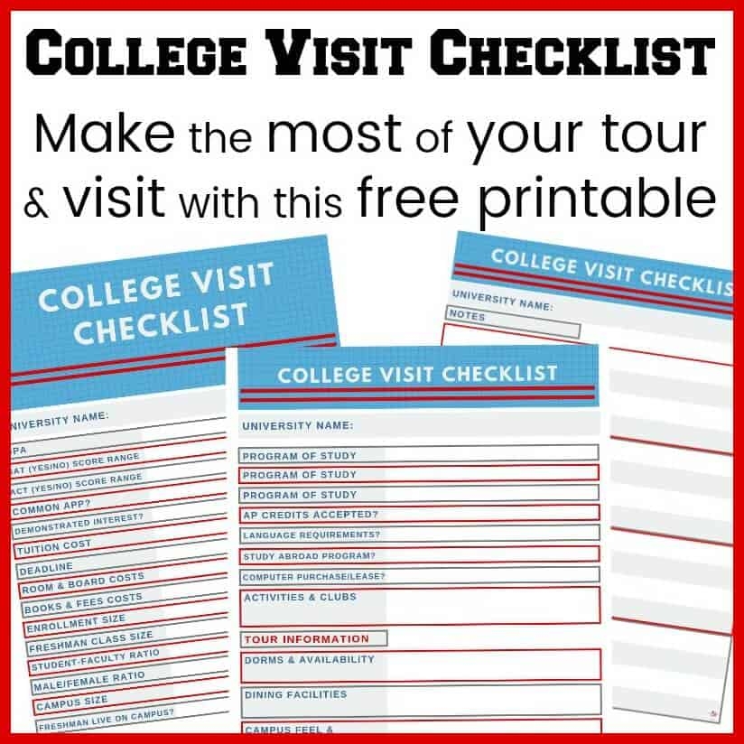 College Visit Checklist Organized 31 College Visit Checklist Organized 31