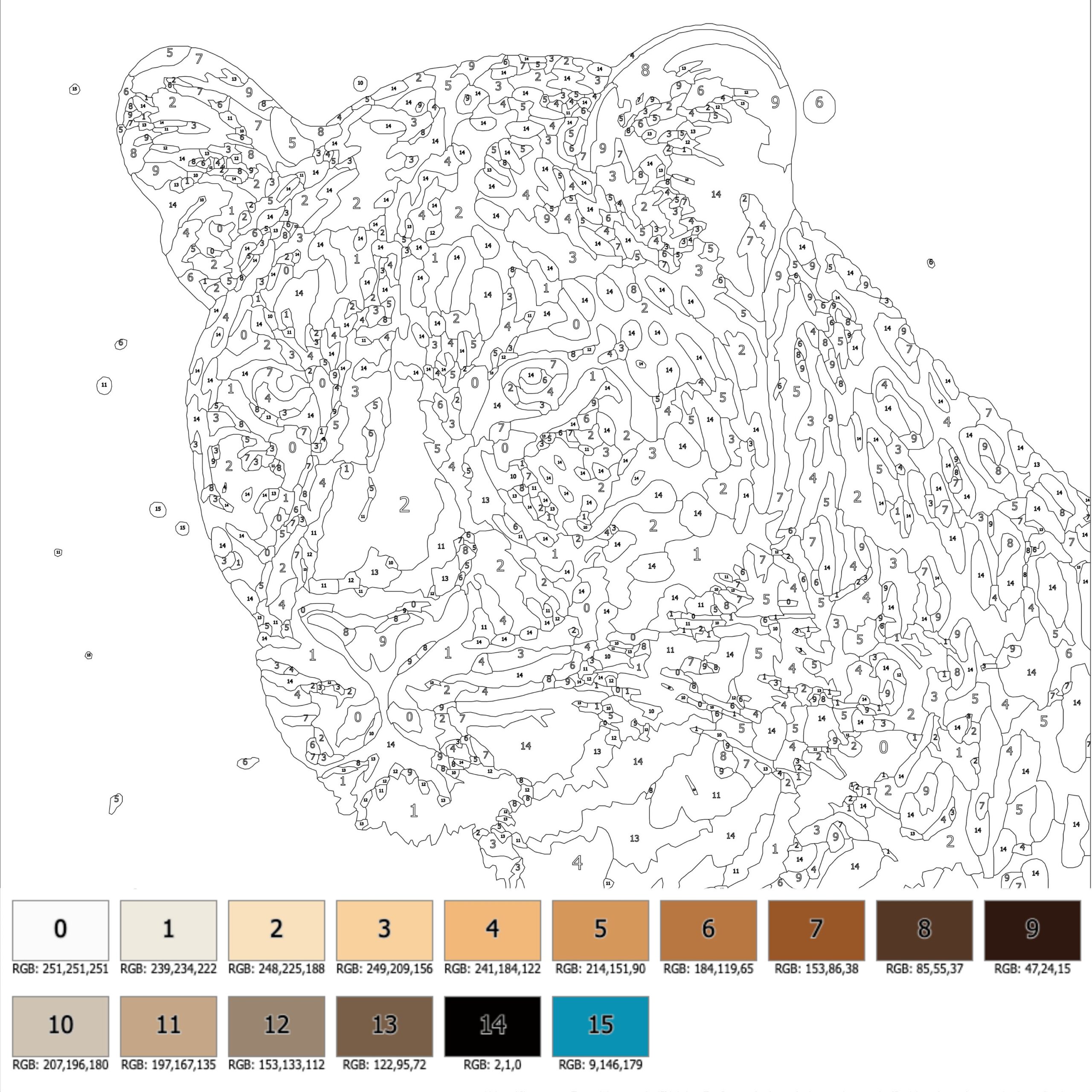 advanced color by number printable
