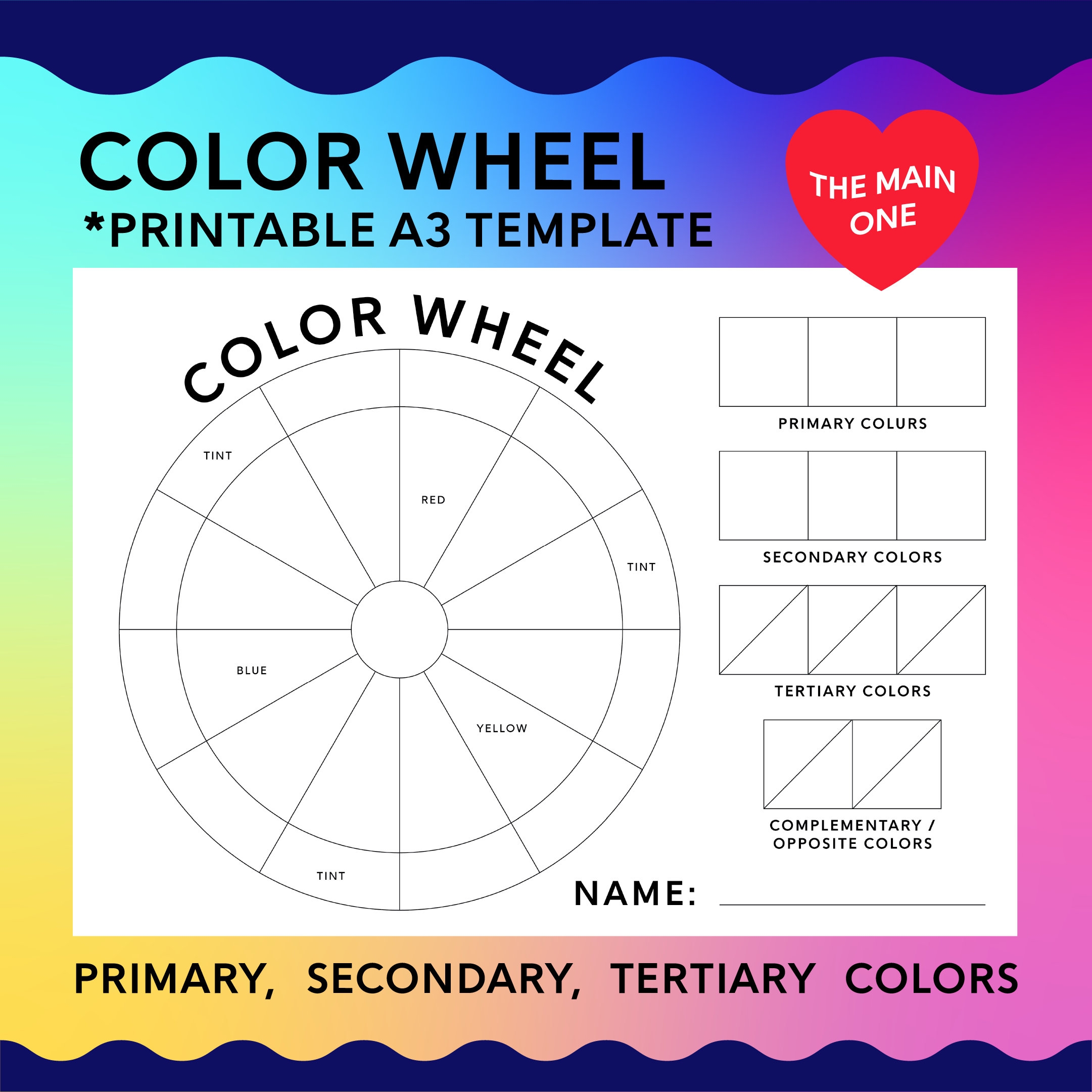 printable color wheel worksheet
