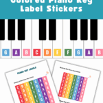 Colored Piano Key Labels Printable KidsPlayMusic