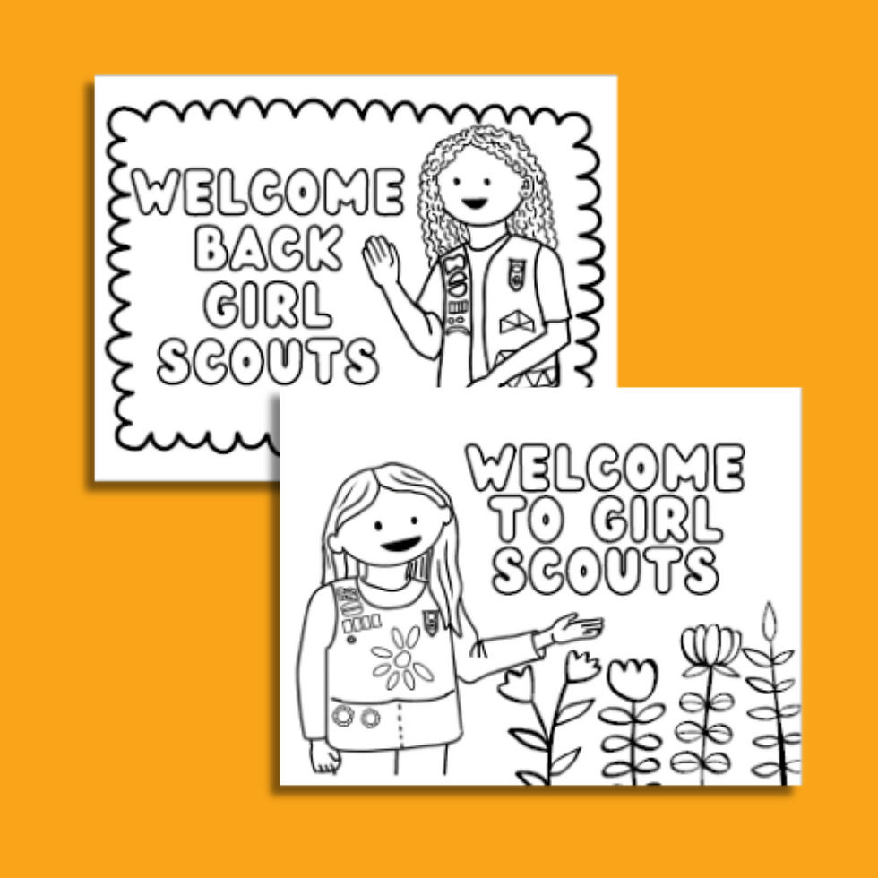 Coloring Sheet Girl Scout Cookies Pattern TroopLeaderHub